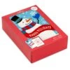 Hallmark Happy Snowman And Red Lettering Boxed Christmas Cards, Pack Of 40