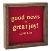 Hallmark DaySpring Candace Cameron Bure Good News Great Joy Wood Quote Sign, 7x7