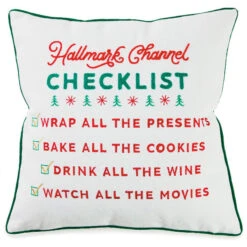 Hallmark Channel Checklist Throw Pillow, 16x16