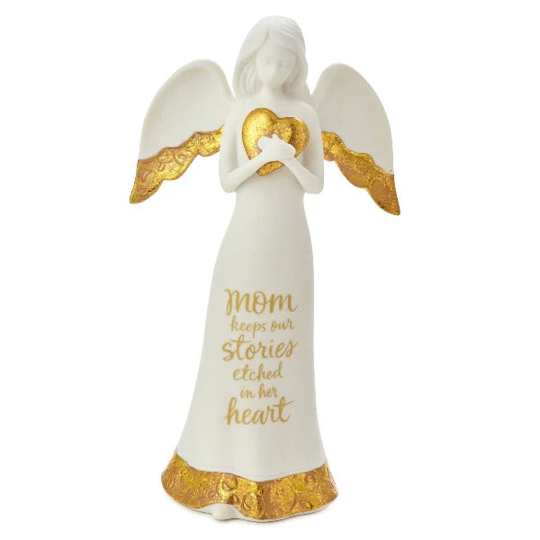 Hallmark Etched In A Mom's Heart Angel Figurine, 8.75" 1 Hallmark Etched In A Mom's Heart Angel Figurine, 8.75"