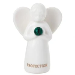 Hallmark Malachite Angel Of Protection Mini Angel Figurine, 2"
