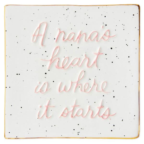 Hallmark A Nana's Heart Ceramic Tile Quote Sign, 6x6 1 Hallmark A Nana's Heart Ceramic Tile Quote Sign, 6x6