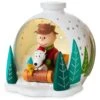 Hallmark Peanuts® Charlie Brown, Snoopy And Woodstock On Sled Light-Up Figurine, 4.6"