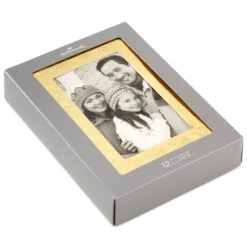 Hallmark Gold Foil Snowflakes Photo Holder Boxed Holiday Cards, Pack Of 12
