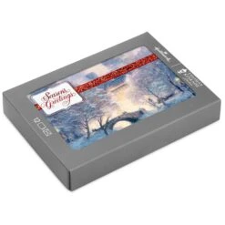 Hallmark Thomas Kinkade Central Park In Winter Boxed Christmas Cards, Pack Of 12