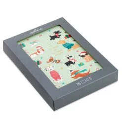 Hallmark Holiday Dogs On Green Boxed Christmas Cards, Pack Of 16