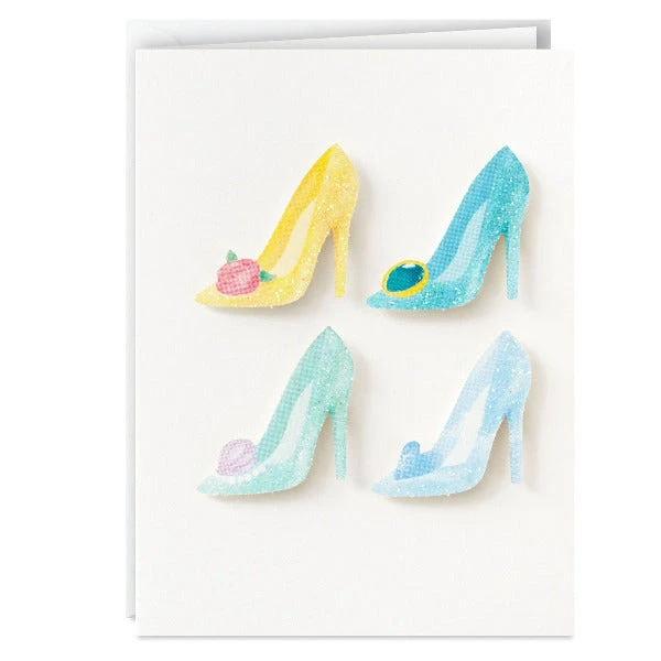 Hallmark 3.25" Mini Disney Princess Shoes Fabulous Ever After Day Card 2 Hallmark 3.25" Mini Disney Princess Shoes Fabulous Ever After Day Card - Image 2