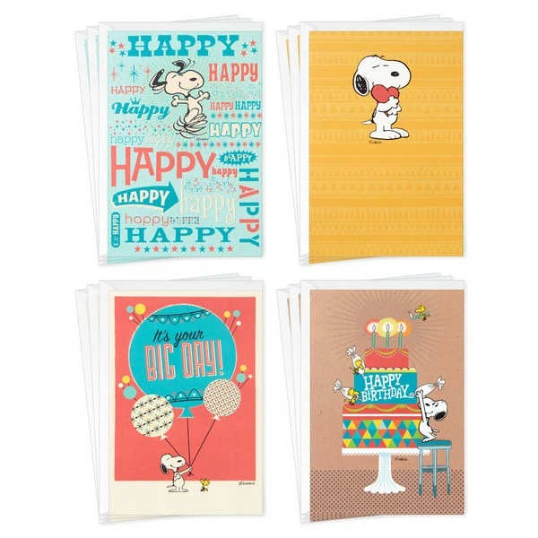 Peanuts® Snoopy Assorted Birthday Cards, Pack Of 12 1 Peanuts® Snoopy Assorted Birthday Cards, Pack Of 12