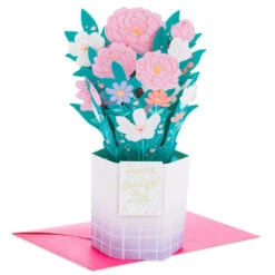 Hallmark Flower Bouquet Have A Beautiful Day 3D Pop-Up Card