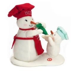 Hallmark Animated Musical Can't Wait For Cookies Snowman Techno Plush