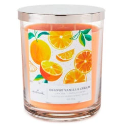 Hallmark Orange Vanilla Cream Scented 3-Wick Jar Soy Candle, 16 Oz.