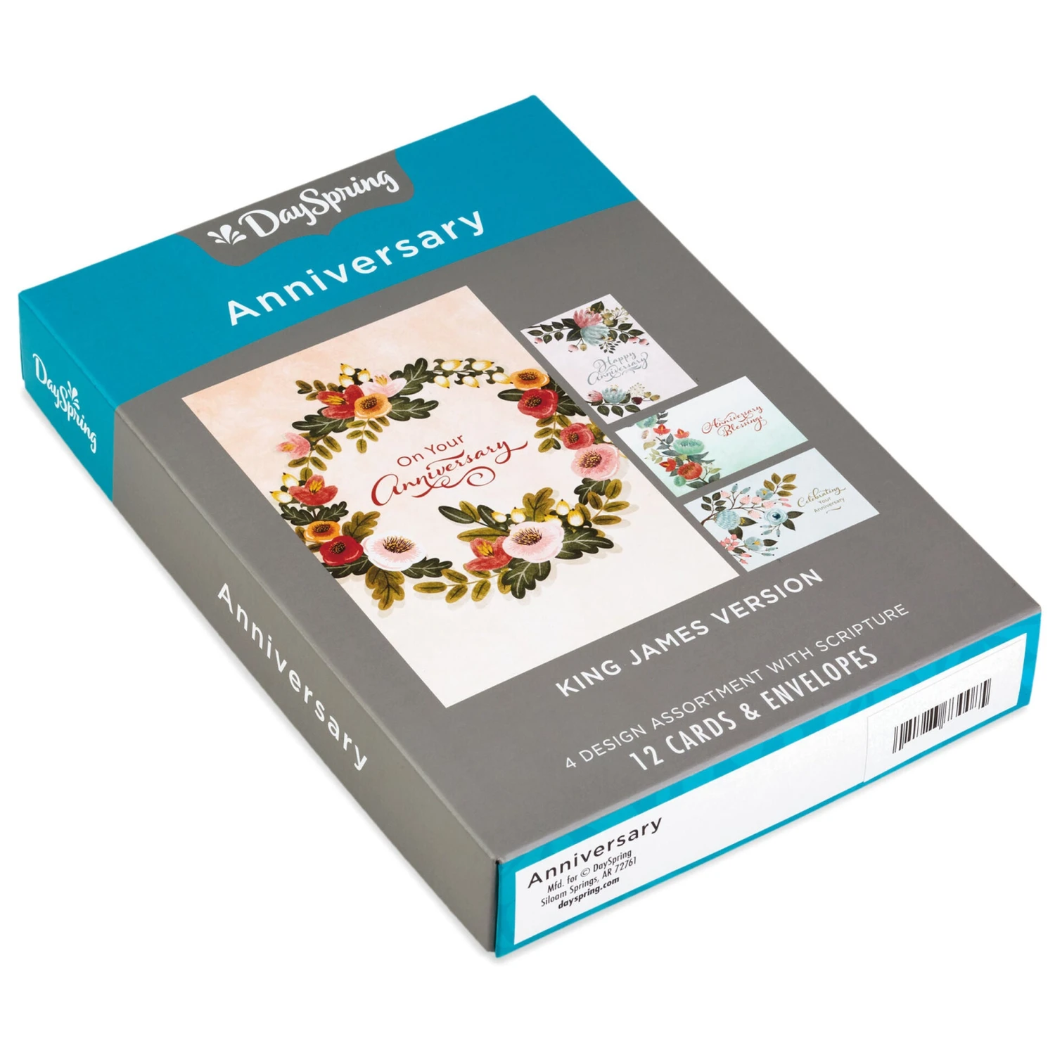 Hallmark DaySpring Floral Assorted Religious Anniversary Cards, Box Of 12 2 Hallmark DaySpring Floral Assorted Religious Anniversary Cards, Box Of 12 - Image 2