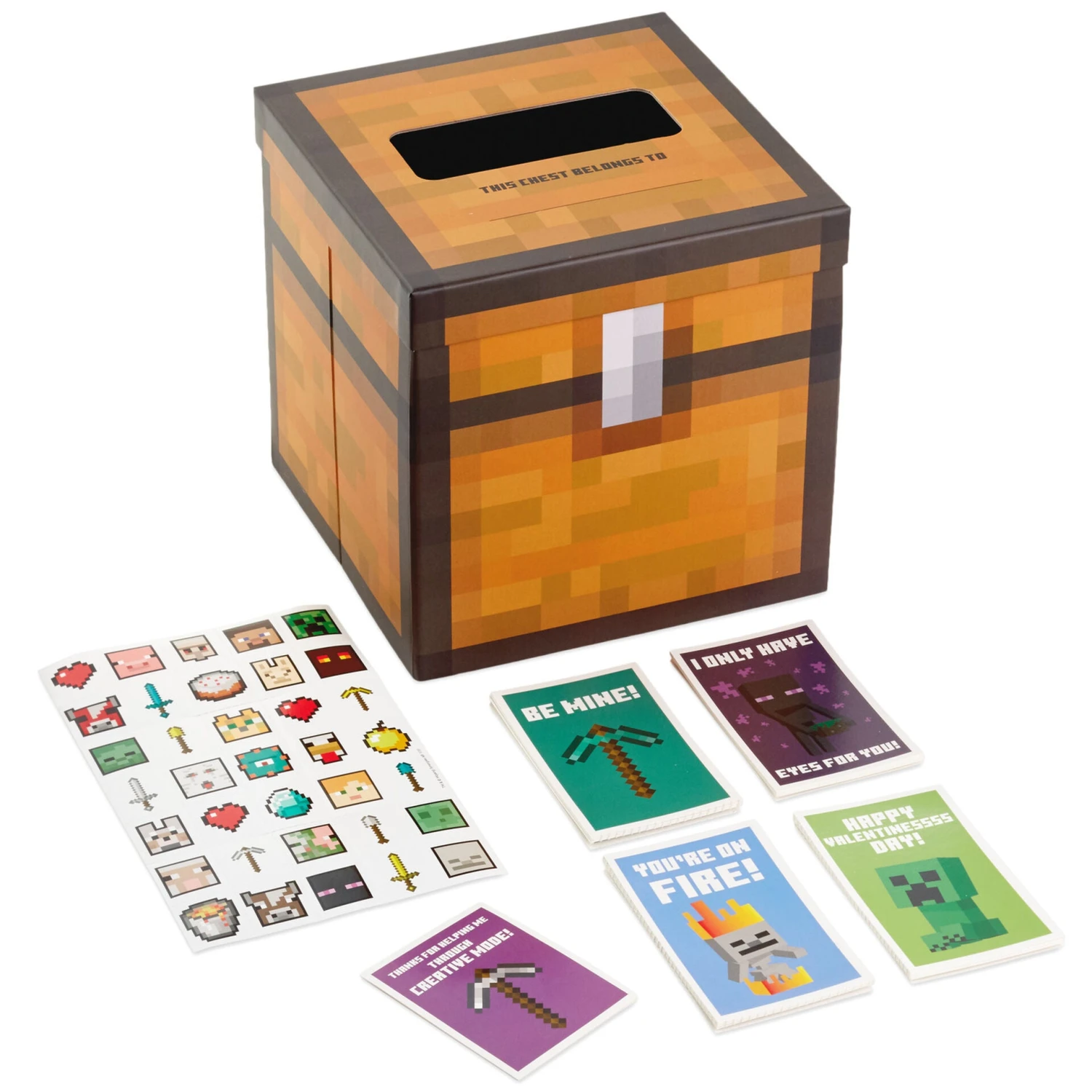 Hallmark Minecraft Kids Classroom Valentines Set With Cards, Stickers And Mailbox 1 Hallmark Minecraft Kids Classroom Valentines Set With Cards, Stickers And Mailbox