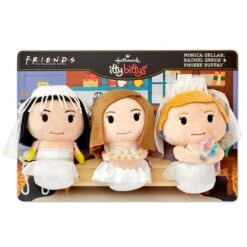 Hallmark Itty Bittys® Friends Monica, Rachel And Phoebe In Wedding Dresses Plush, Set Of 3