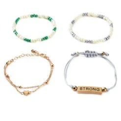 Hallmark Strong And Courageous Bracelets, Set Of 4 -Hallmark REL1080 02