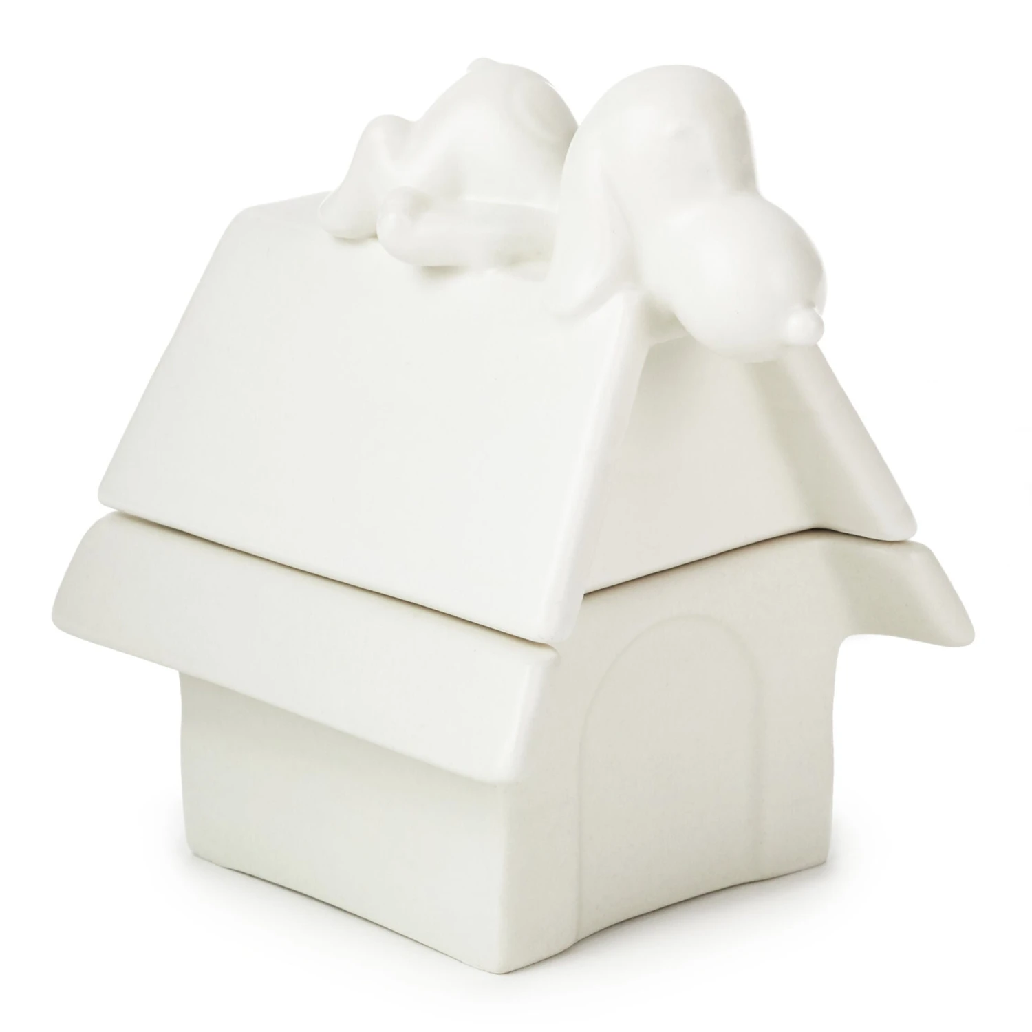 Hallmark Peanuts® Snoopy On Doghouse Stacking White Salt And Pepper Shakers, Set Of 2 1 Hallmark Peanuts® Snoopy On Doghouse Stacking White Salt And Pepper Shakers, Set Of 2