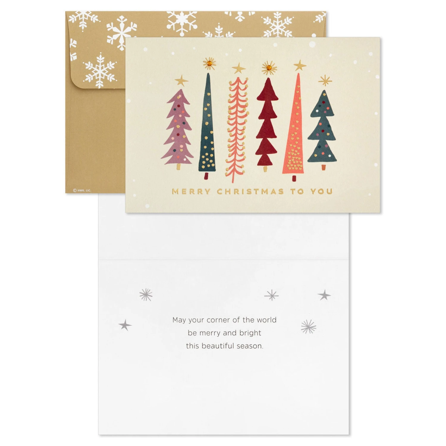 Hallmark Whimsical Trees Boxed Christmas Cards, Pack Of 12 2 Hallmark Whimsical Trees Boxed Christmas Cards, Pack Of 12 - Image 2