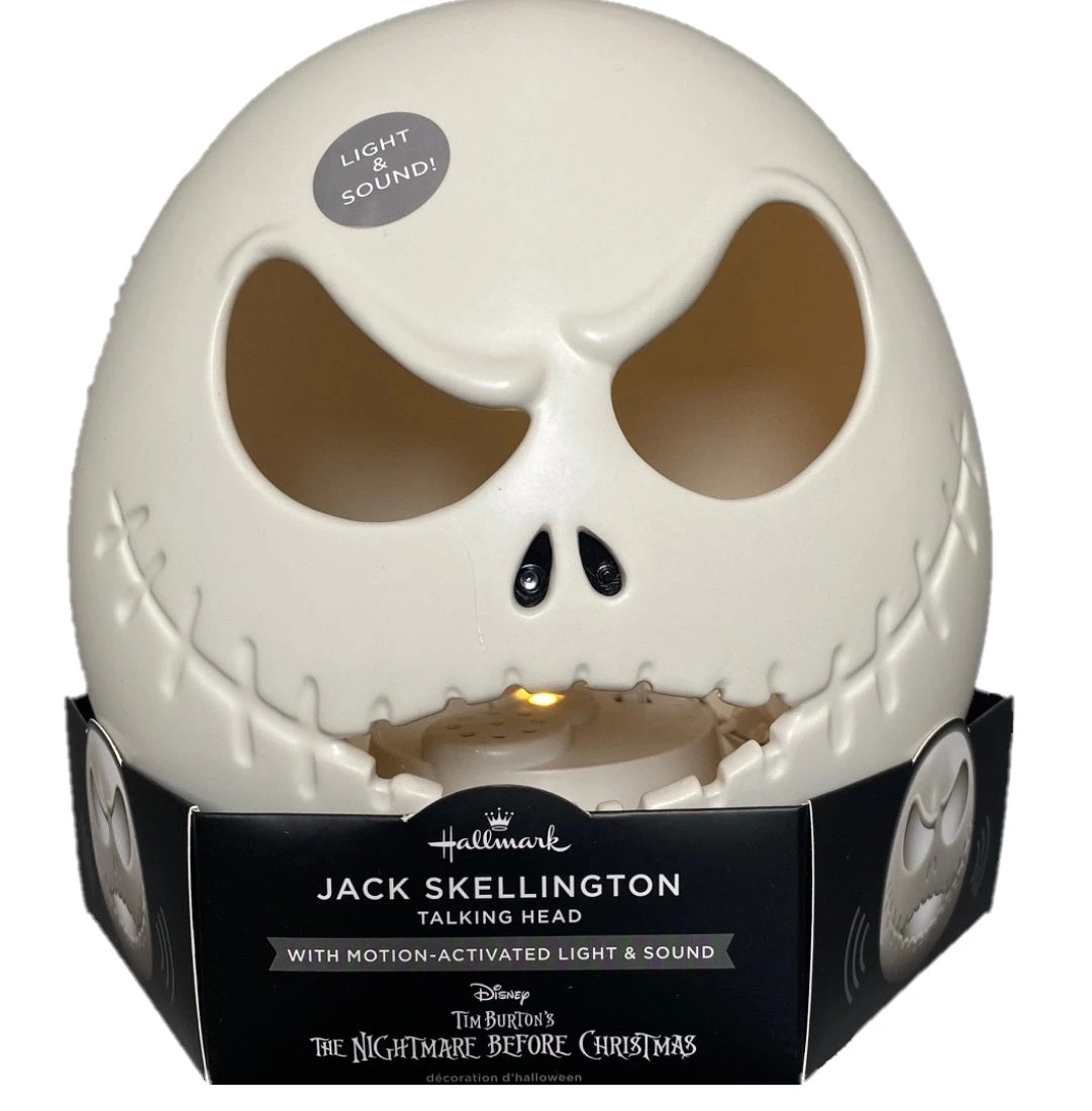 Hallmark Jack Skellington Motion Activated Talking Head Light And Sound By Disney Tim Burton's The Nightmare Before Christmas 3 Hallmark Jack Skellington Motion Activated Talking Head Light And Sound By Disney Tim Burton's The Nightmare Before Christmas - Image 3